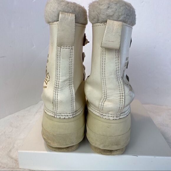 Sorel Manitou Made in Canada Vintage Caribou Winter White Boots Size 9 - Picture 6 of 15